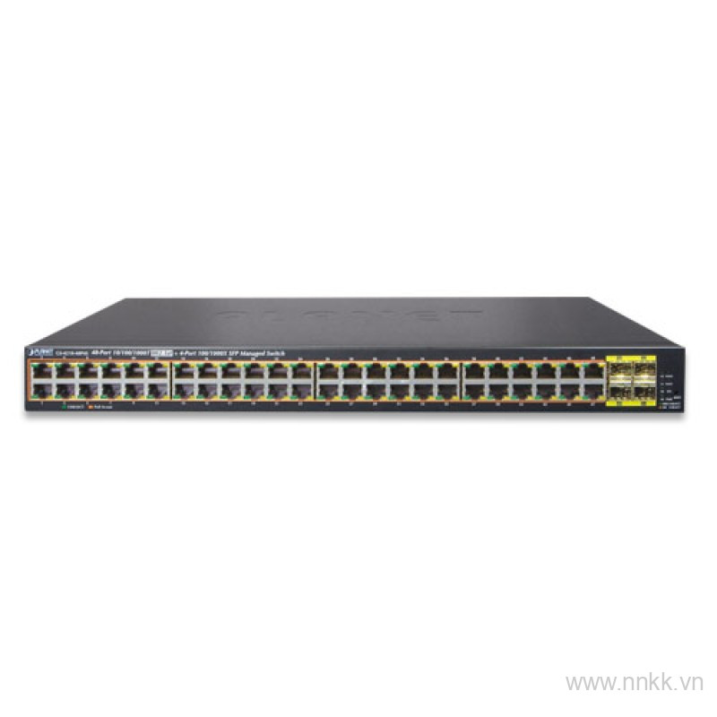 Switch 48 cổng PoE, PLANET GS-4210-48P4S