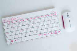 Bộ bàn phím+ chuột máy tính Rapoo 8000 - Màu Trắng