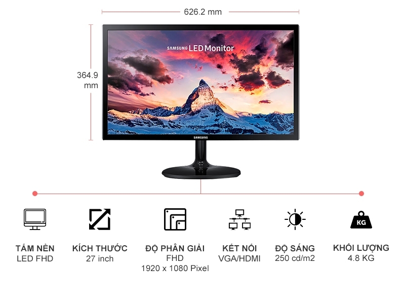 Màn hình Samsung LS27F350FHEXXV 27 Inch FULL HD