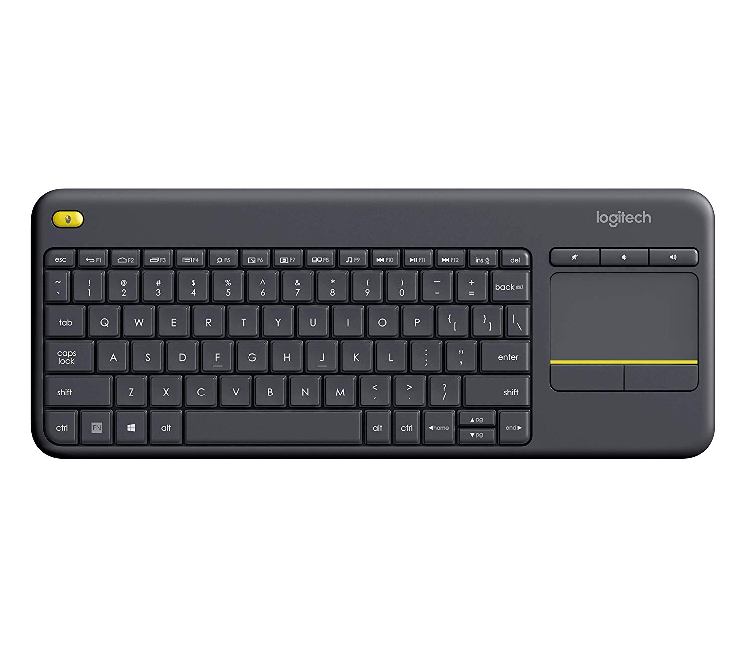 Bàn phím không dây Logitech Wireless Touch Keyboard K400 plus chuột cảm ứng