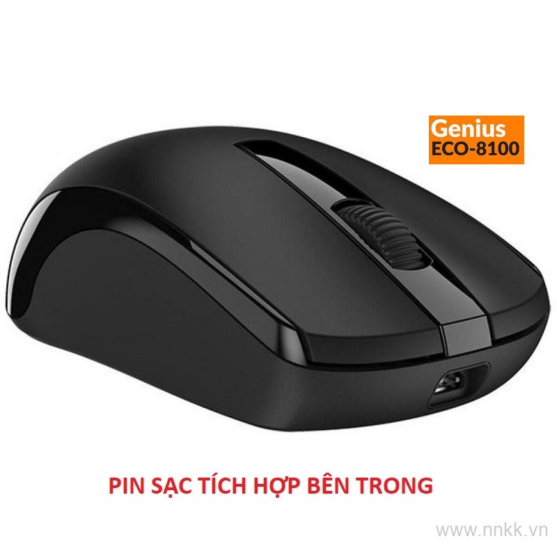 Chuột không dây Genius ECO 8100 Pin sạc tích hợp bên trong