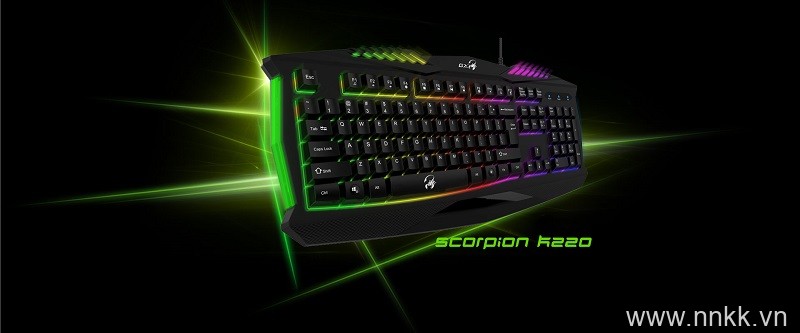 Bàn phím chơi game Genius Scorpion K220 Led 7 màu