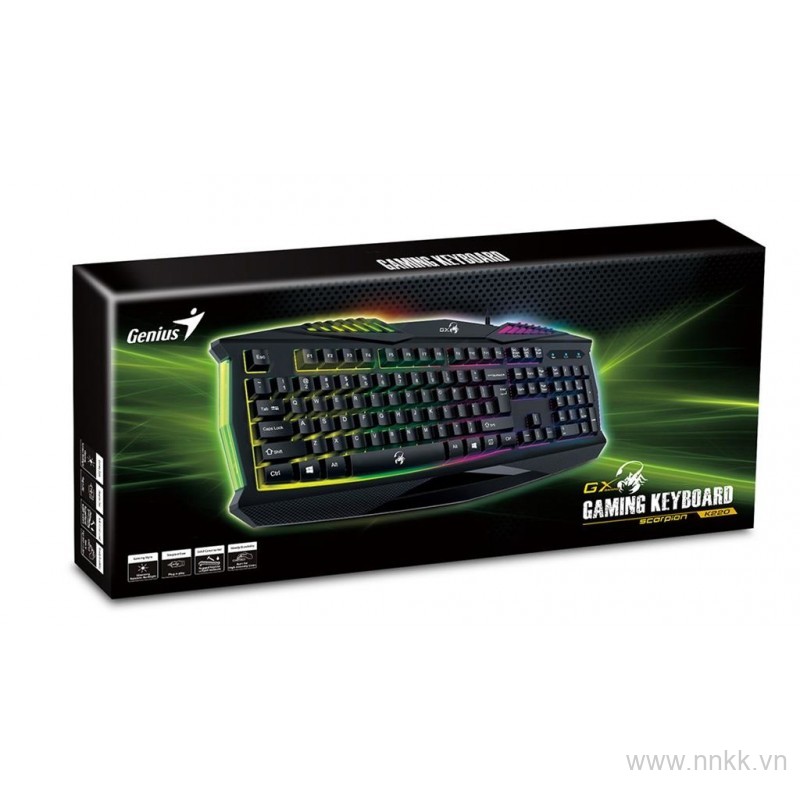 Bàn phím chơi game Genius Scorpion K220 Led 7 màu