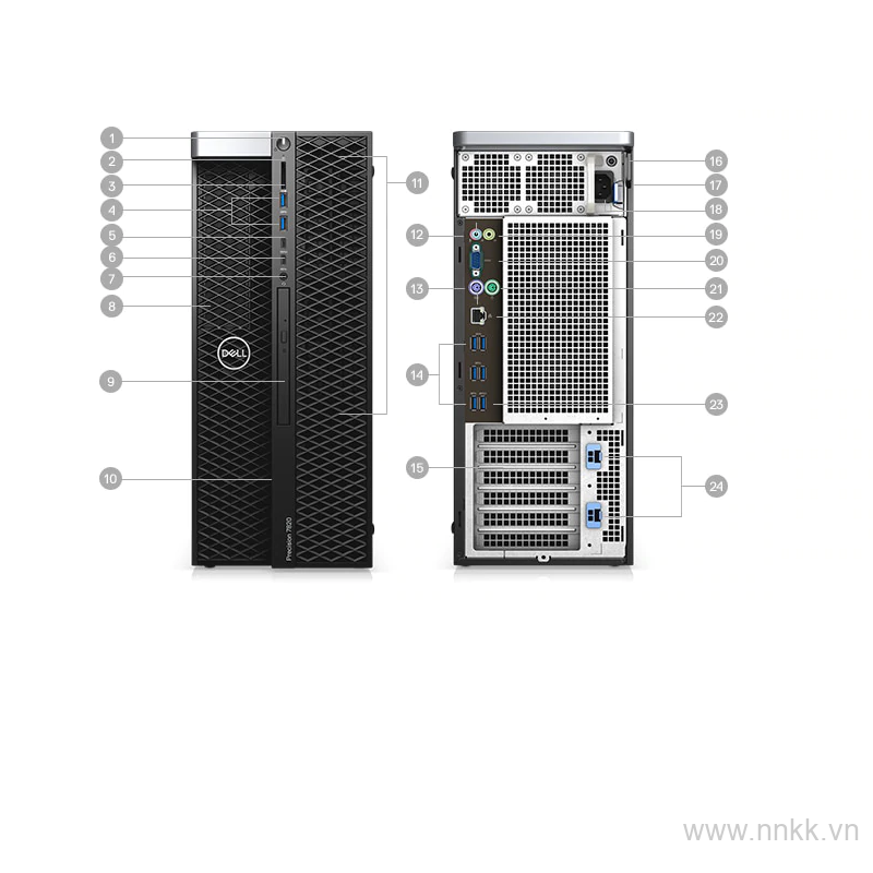 Máy trạm Precision 7820 Tower XCTO Base - 42PT78D021