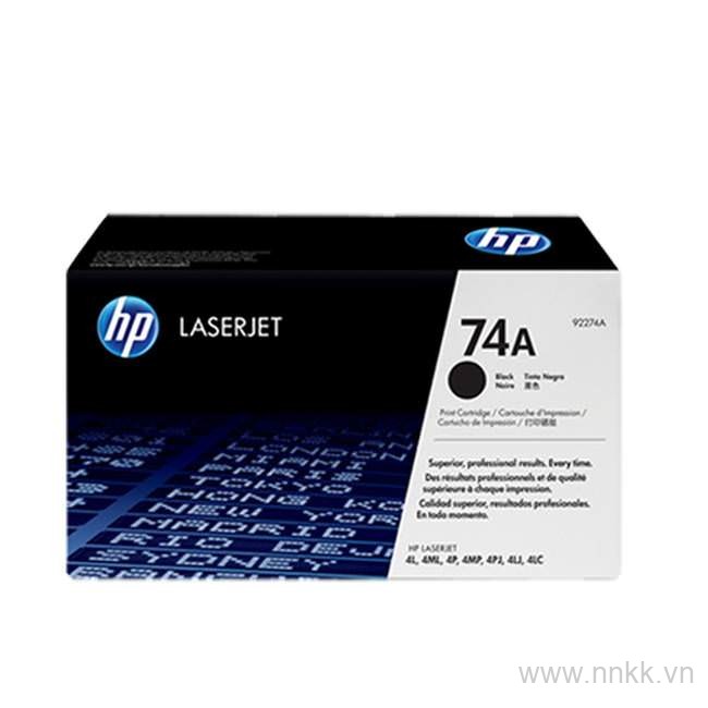 Mực in HP 74A Black Toner Cartridge for Laserjet 4L/4ML/4P/4MP - 92274A