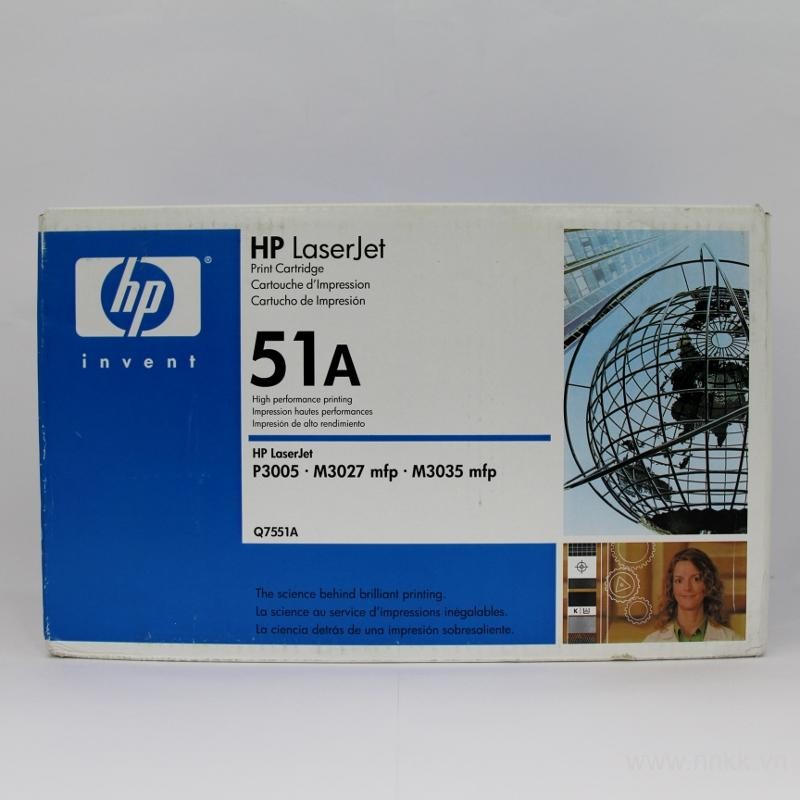 Cartrigde Mực in HP 51A cho máy HP LaserJet P3005, M3027, M3035 (Q7551A)