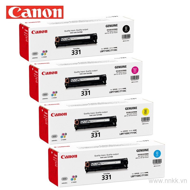 Cartrigde 331BK/C/MY Mực in laser màu cho máy in Canon 7110CW, 7100CN, MF8210CN, 8280CW