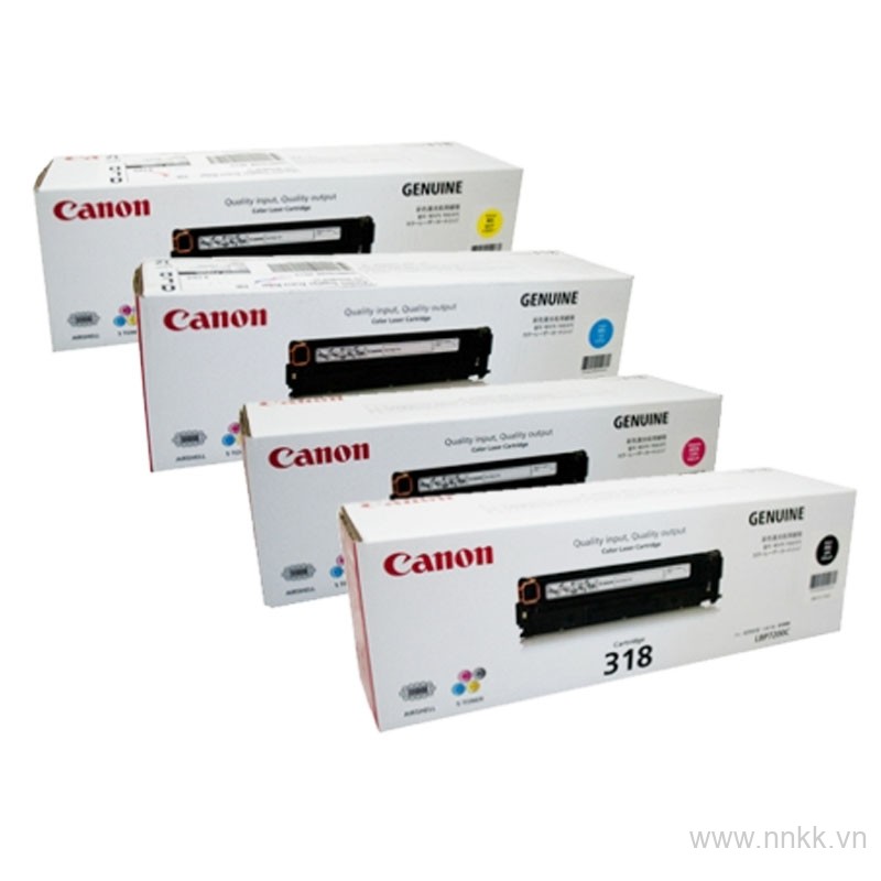 Catridge 318BK/C/M/Y Mực in Laser màu Canon LBP7200cd, 7200cdn, 7680CX