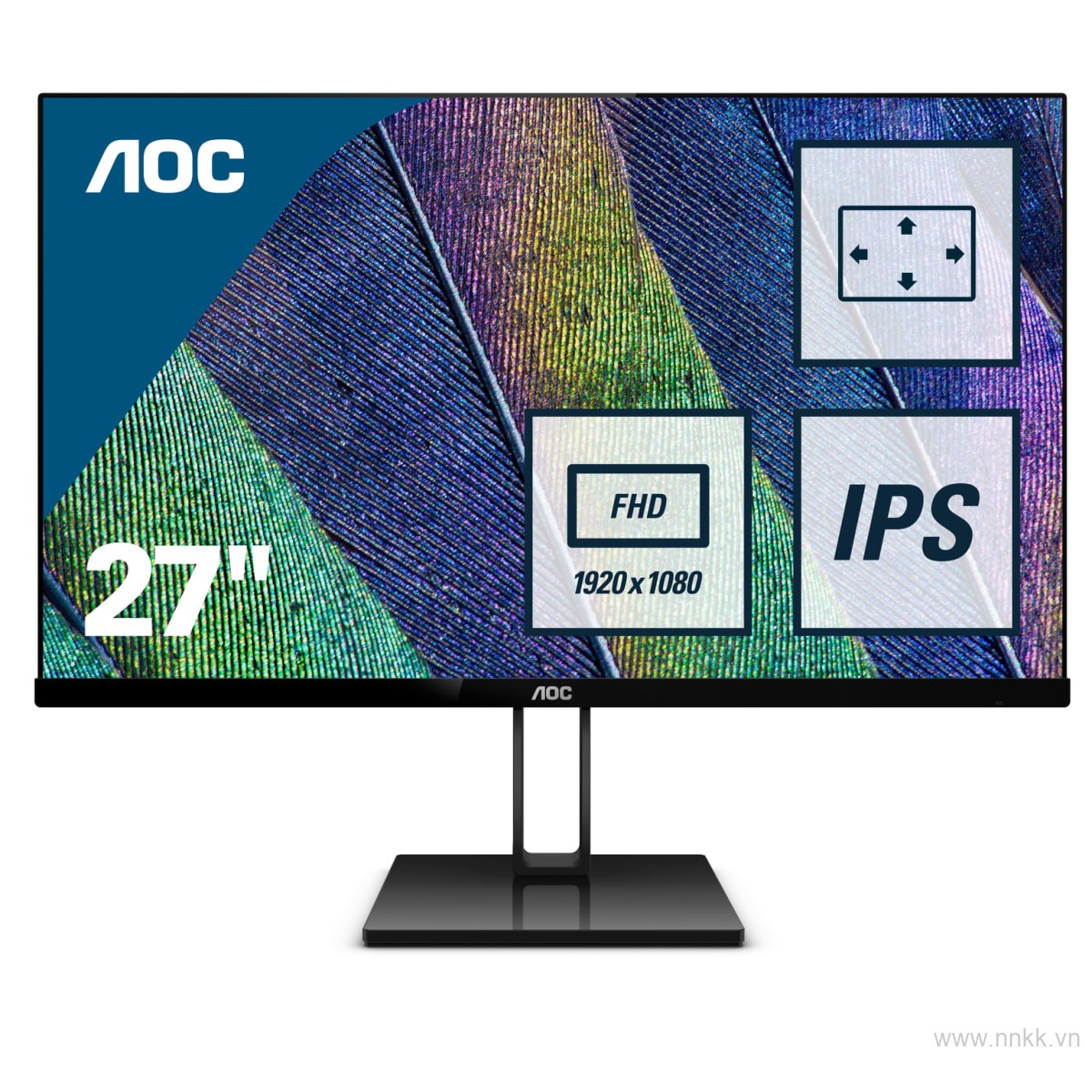 Màn hình máy tính AOC Monitor 27V2Q IPS 27 inch UltraSlim 75Hz