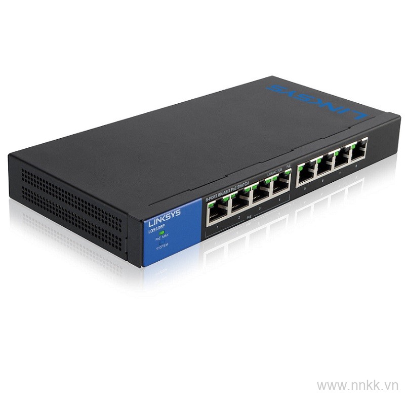 Switch Linksys LGS108P 8 cổng Gigabit ( 4 Cổng PoE )