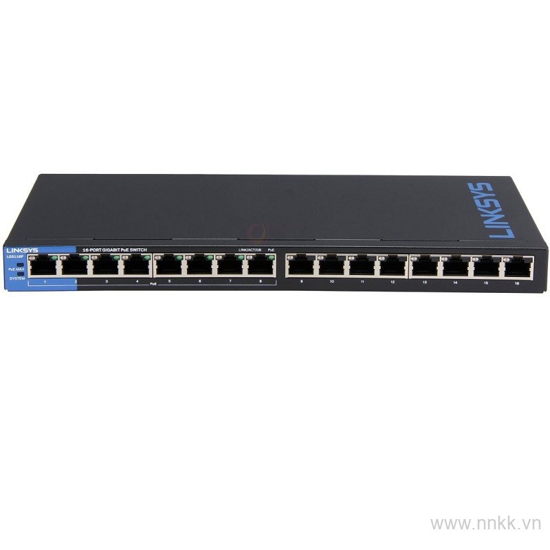 Switch Linksys LGS108P 16 cổng Gigabit ( 8 Cổng PoE )