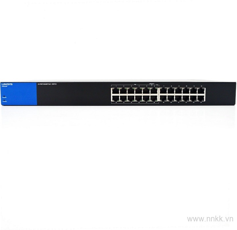 Switch Linksys 24 cổng LGS124P Gigabit ( 12 cổng POE)