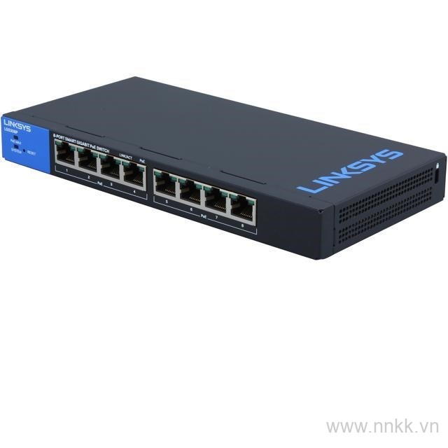 Switch 8 cổng POE Linksys LGS308P Smart Gigabit