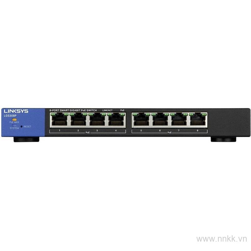 Switch 8 cổng POE Linksys LGS308P Smart Gigabit