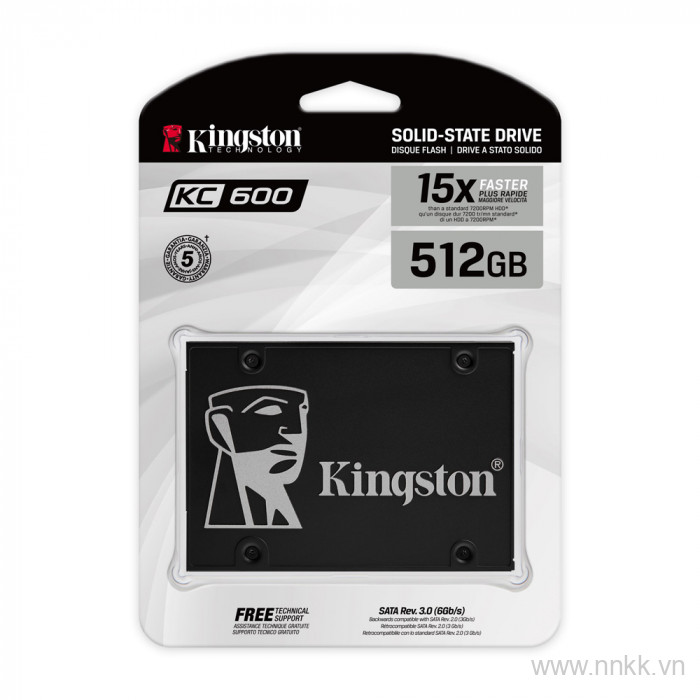 Ổ cứng ssd kingston KC600 - 512GB - 2.5 inch bảo hành 5 năm