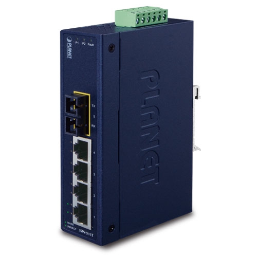 Switch công nghiệp Planet ISW-511T, 4×10/100M+1xFX 