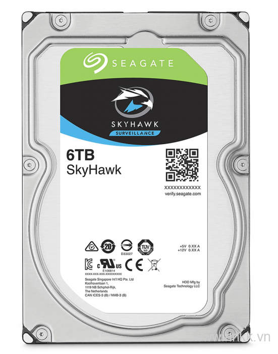 Ổ cứng HDD 3.5" Camera SEAGATE SkyHawk 6TB SATA 5400RPM 256MB - ST6000VX001