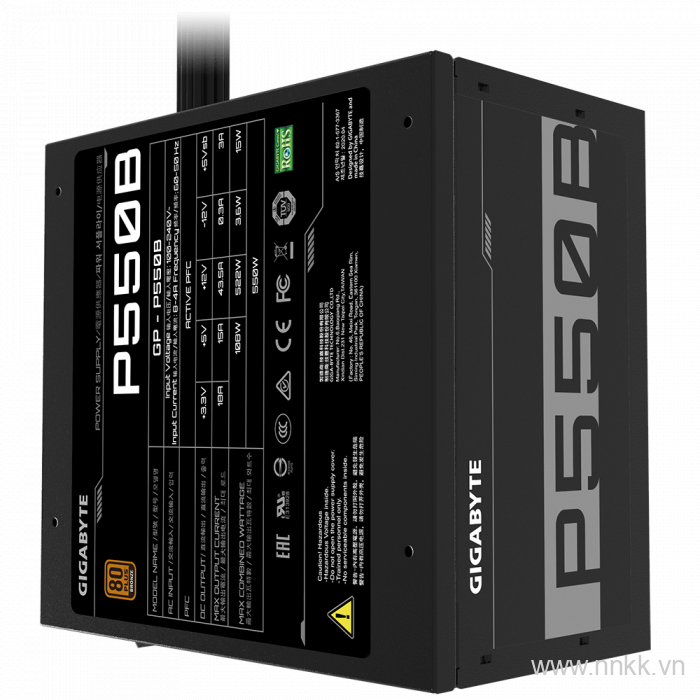 Nguồn máy tính để bàn GIGABYTE P550B, công suất 550W