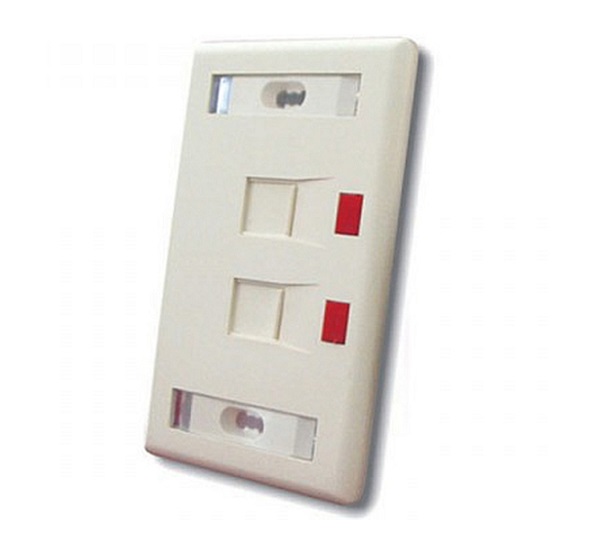 Mặt ổ cắm Chữ nhật, COMMSCOPE 2 cổng, SL110, nắp sập 