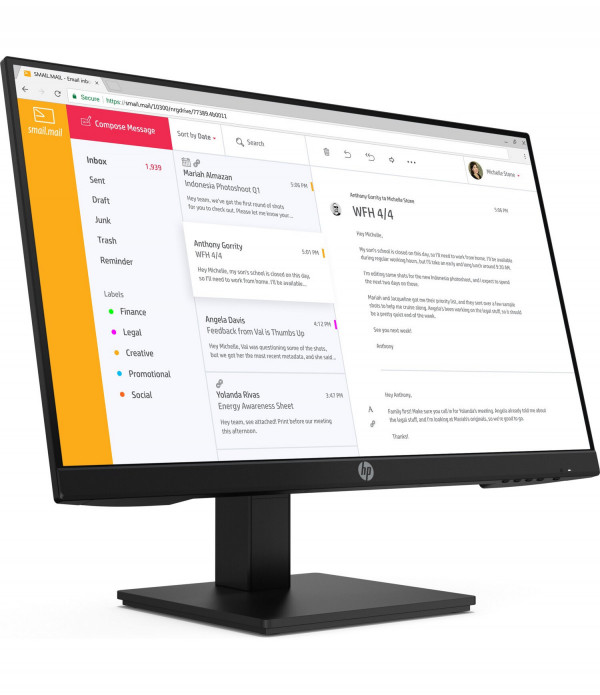 (LCD) HP P24h G4 23.8INCH/1920x1080@60Hz/IPS/VGA/HDMI/DP/SPEAKER/ĐEN
