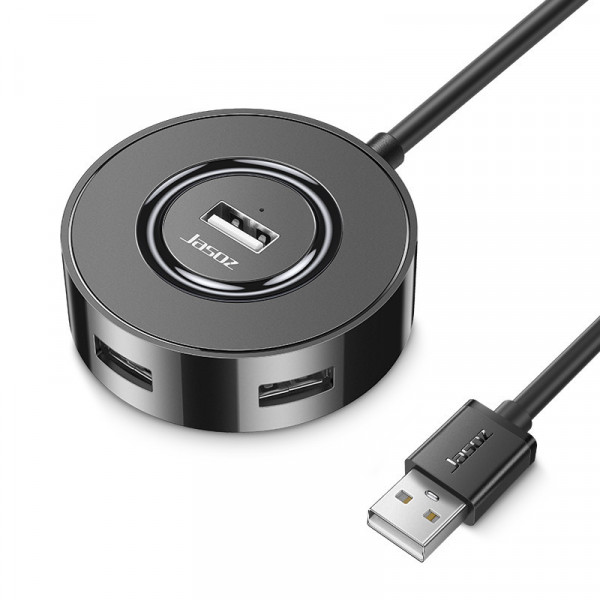 Bộ chia usb 2.0 4 cổng jasoz – chip fe1.1s, hỗ trợ ổ cứng 4tb không nguồn, 10tb có nguồn – bảo hành 18 tháng
