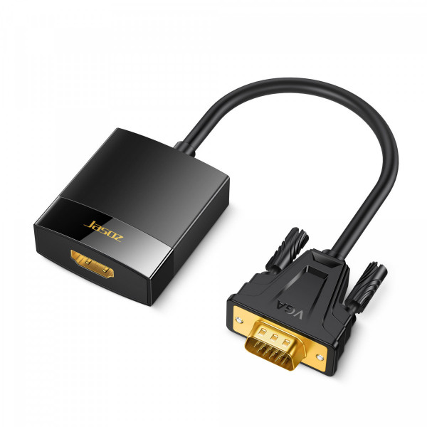 Bộ chuyển đổi VGA sang HDMI Jasoz 1080P 60Hz | Có nguồn Micro USB | Chip MS9288 | Bảo hành 18 tháng