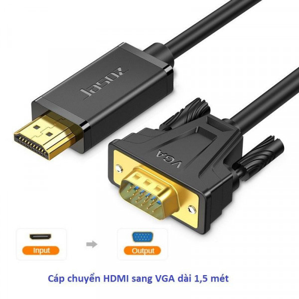 Cáp chuyển hdmi sang vga 1.5m t-g121 | 1080p 60hz | chip cs5210 taiwan