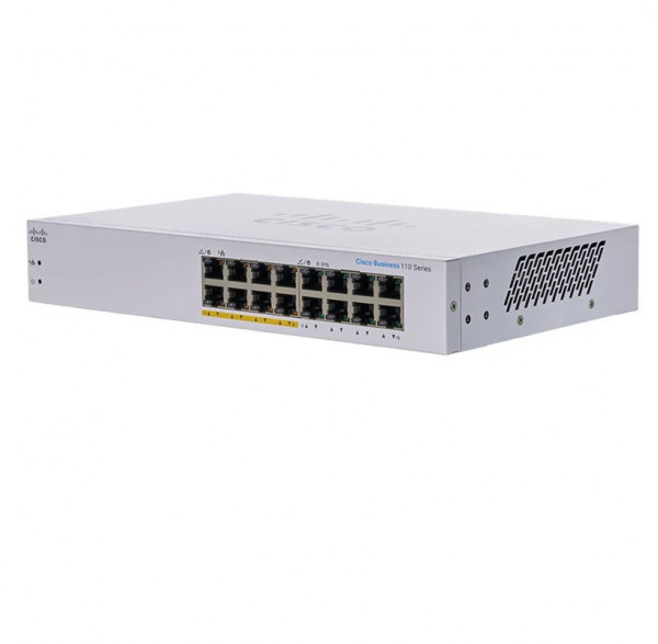 Thiết bị chuyển mạch Cisco CBS110-16PP-EU 16 Port Gigabit 8 PoE 64W Desktop Chính hãng