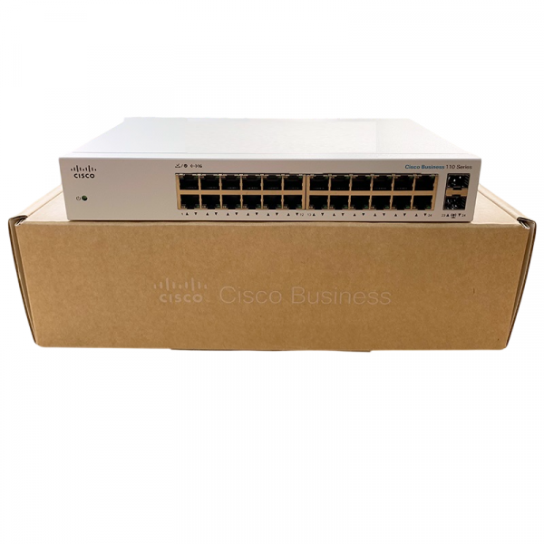 Thiết bị chuyển mạch Cisco CBS110-24T-EU 24 Port Gigabit 2 SFP Desktop Chính hãng