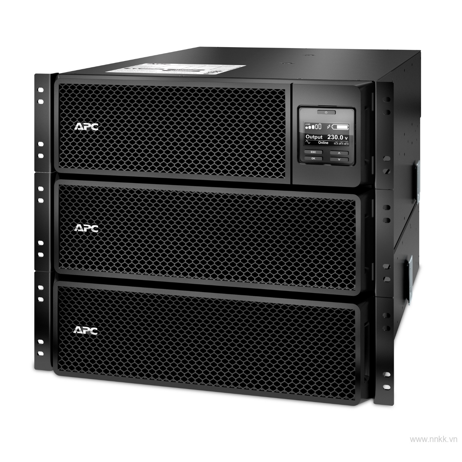 Bộ lưu điện APC SRT10KRMXLI, APC Smart-UPS On-Line, 10kVA/10kW, Tower, 230V/400V, 6x C13+4x C19 IEC outlets, Network Card, Extended runtime, W/ rail kit