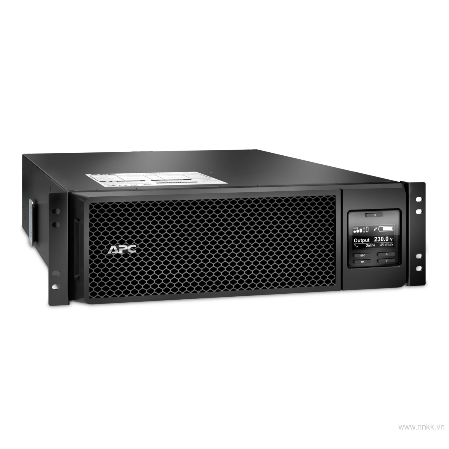 Bộ lưu điện APC SRT5KRMXLI, APC Smart-UPS On-Line, 5kVA, Rackmount 3U, 230V, 6x C13+4x C19 IEC outlets, Network Card, Extended runtime, W/ rail kit