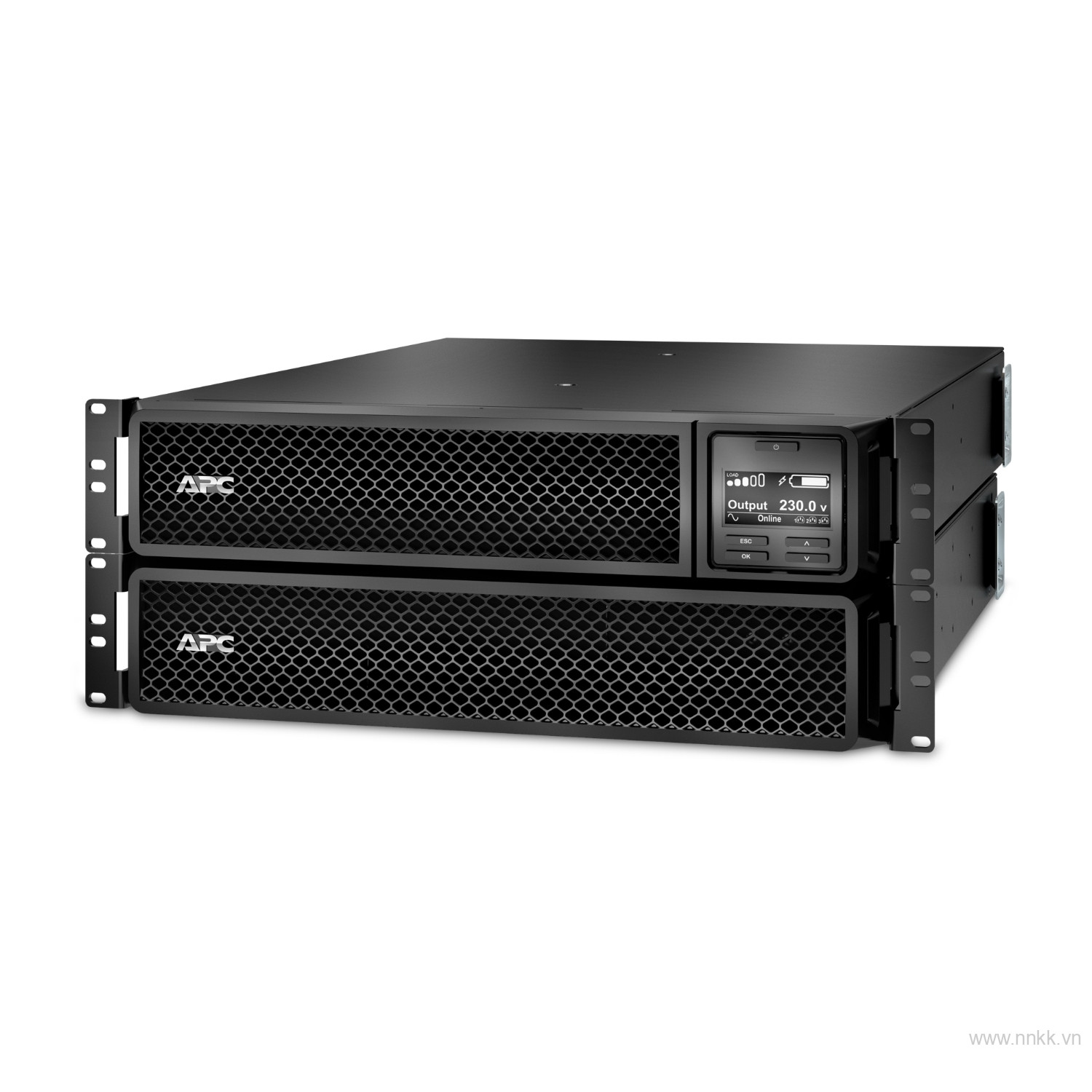 Bộ lưu điện APC SRT3000RMXLI, APC Smart-UPS On-Line, 3kVA, Rackmount 2U, 230V, 8x C13+2x C19 IEC outlets, SmartSlot, Extended runtime, W/ rail kit