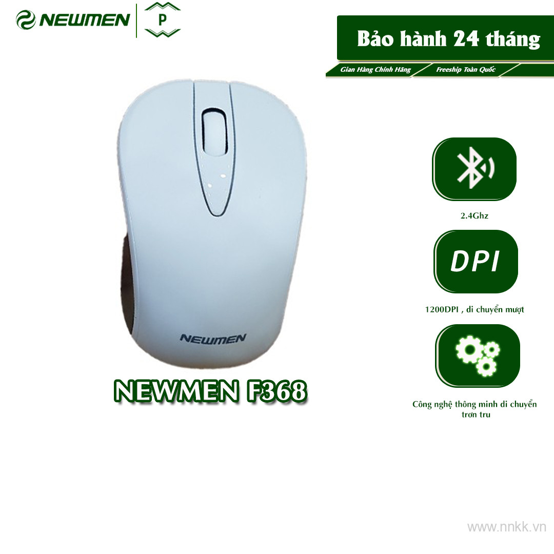 Chuột không dây Newmen F368 - 3 nút điều khiển, phạm vi 10m, 360 độ, tiết kiệm pin