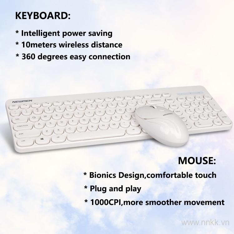 Bộ bàn phím và chuột không dây Newmen K929