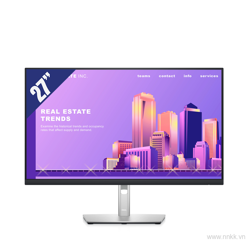 Màn hình Dell LCD Led 27" P2722H : Kích thước: 27 inches, Độ phân giải: FHD (1920 x 1080), Tỉ lệ: 16:9