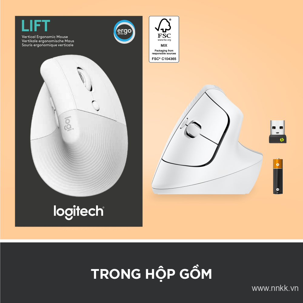 Chuột công thái học Logitech Lift Vertical