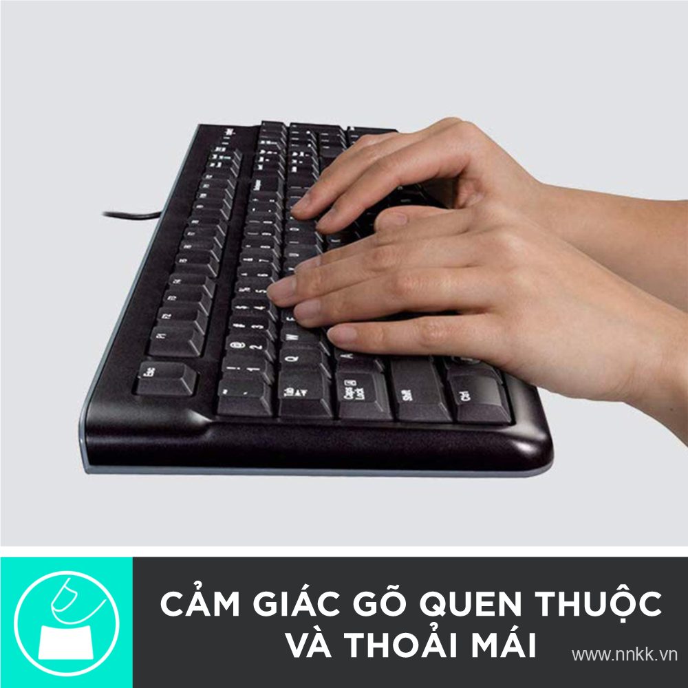 Bộ bàn phím+ chuột máy tính Logitech MK120 cổng usb