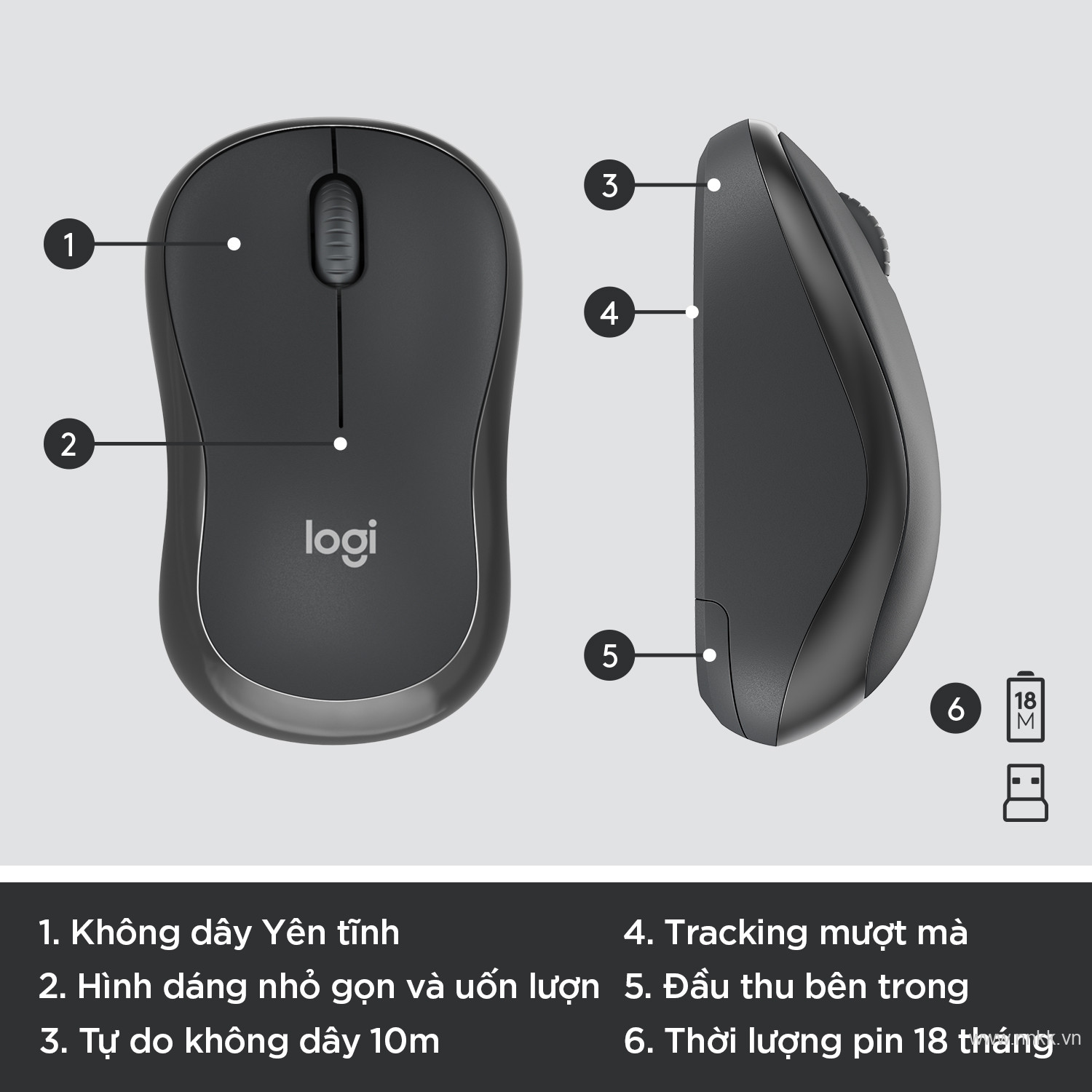 Bộ bàn phím và chuột không dây Logitech MK295