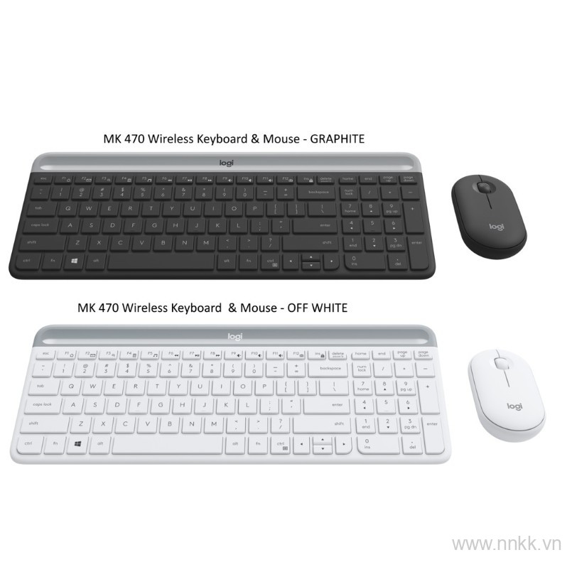 Bộ bàn phím và chuột không dây Logitech MK470