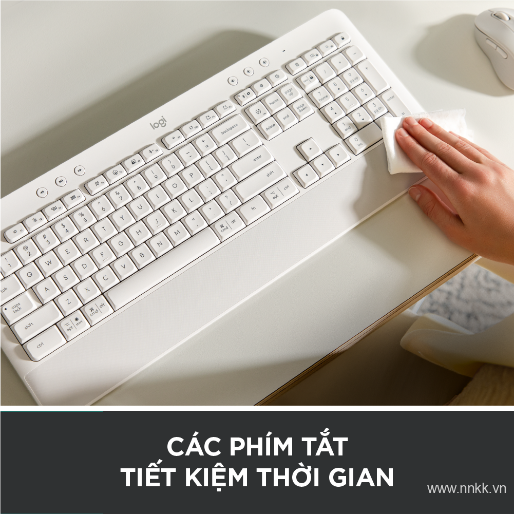 Bàn Phím Không Dây Logitech Signature K650 - Nhỏ gọn, gác tay tích hợp, tương thích Mac , Bluetooth & USB Bolt