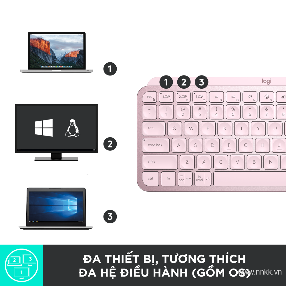 Bàn phím cơ không dây Logitech MX Mechanical Mini I MX Mechanical Tactile Wireless / Bluetooth