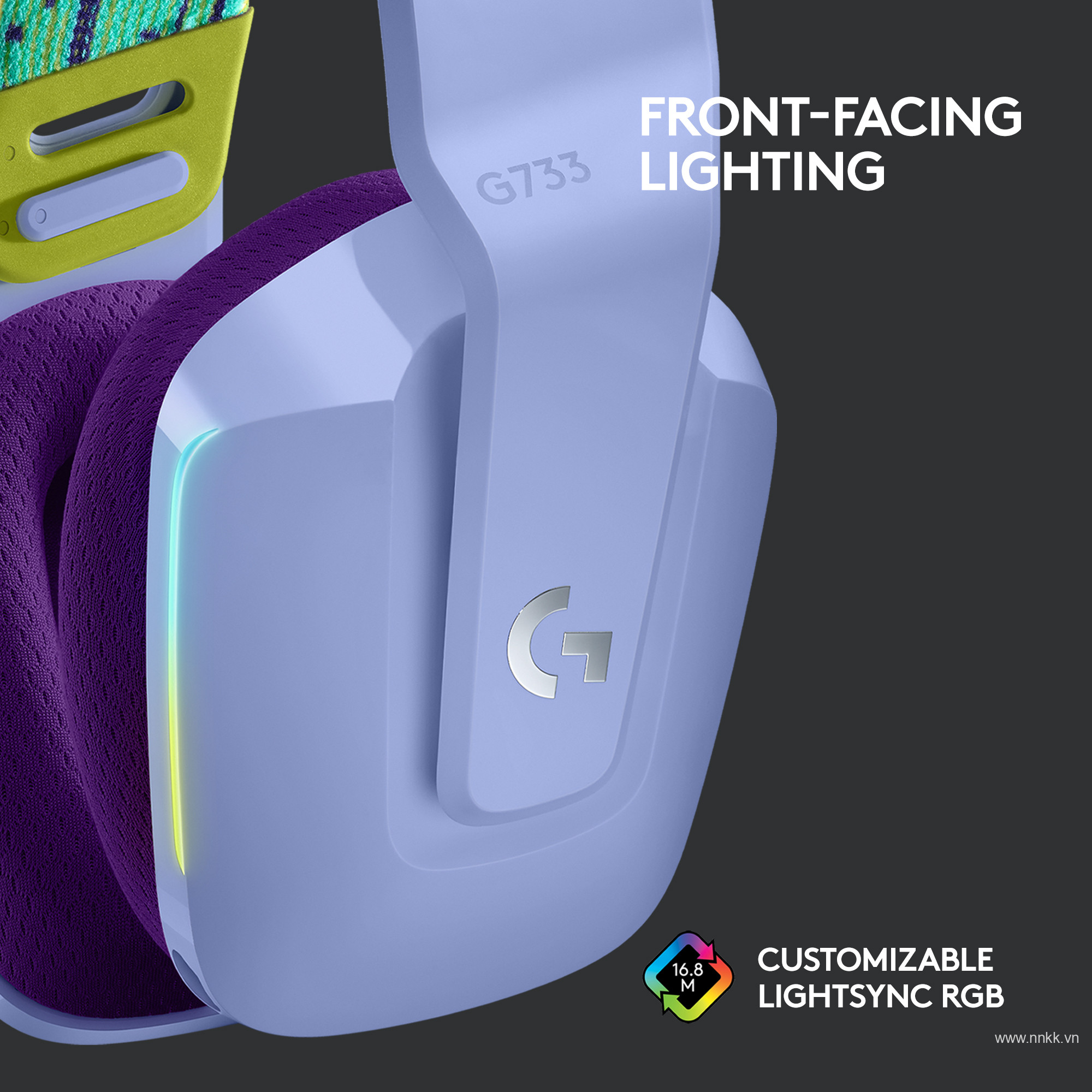 Tai nghe Gaming Logitech G733 LIGHTSPEED Wireless 7.1 RGB