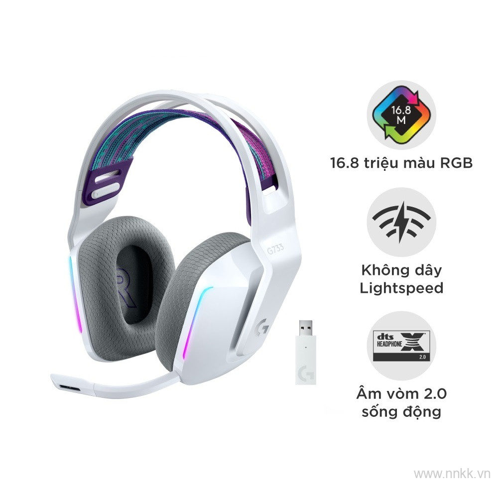 Tai nghe Gaming Logitech G733 LIGHTSPEED Wireless 7.1 RGB