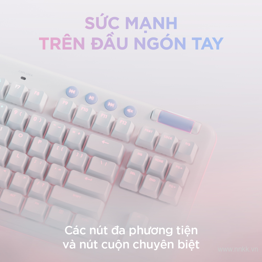 Bàn phím game không dây Logitech G715 TKL RGB Aurora Off White Linear (920-010693)