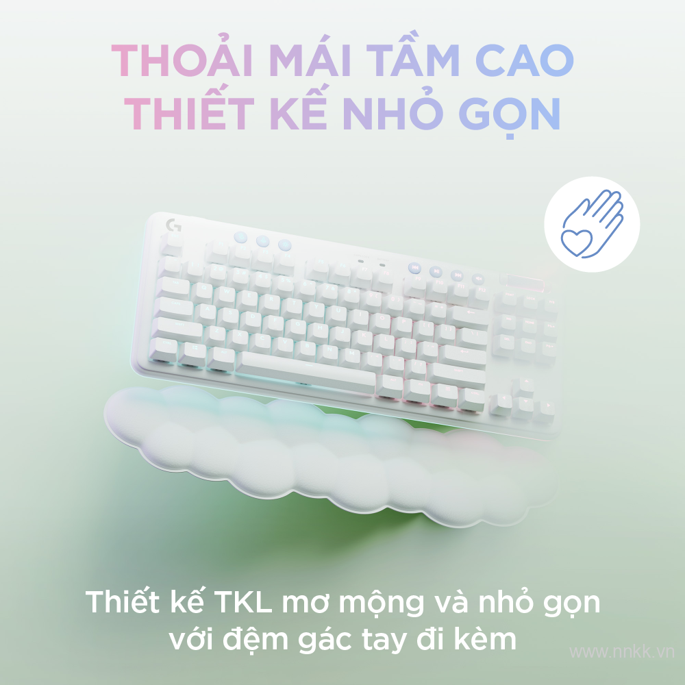 Bàn phím game không dây Logitech G715 TKL RGB Aurora Off White Linear (920-010693)