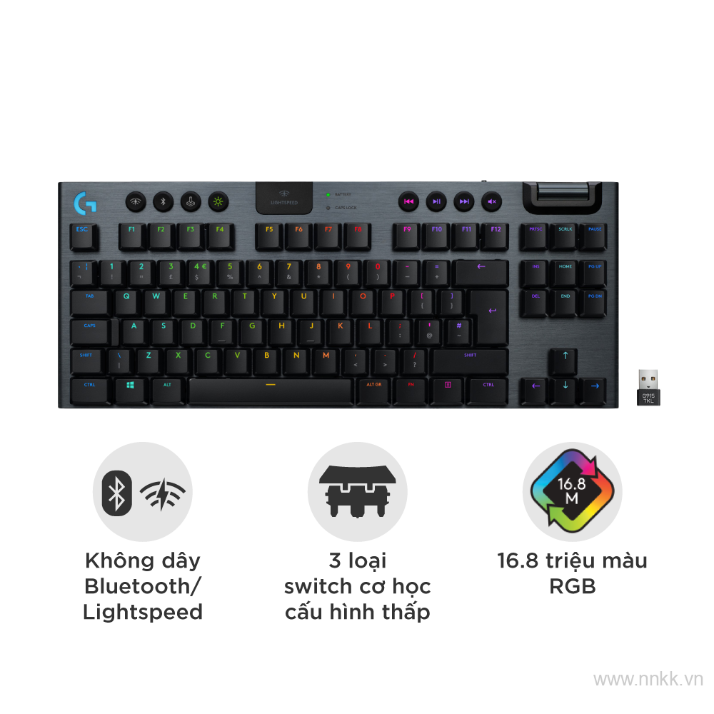 Bàn phím Logitech G913 TKL HARPY LINEAR RGB Gaming (920-009523)