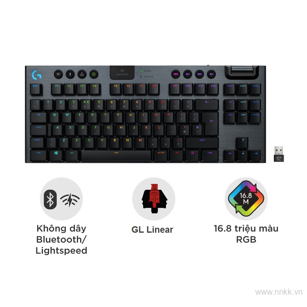 Bàn phím Logitech G913 TKL HARPY LINEAR RGB Gaming (920-009523)