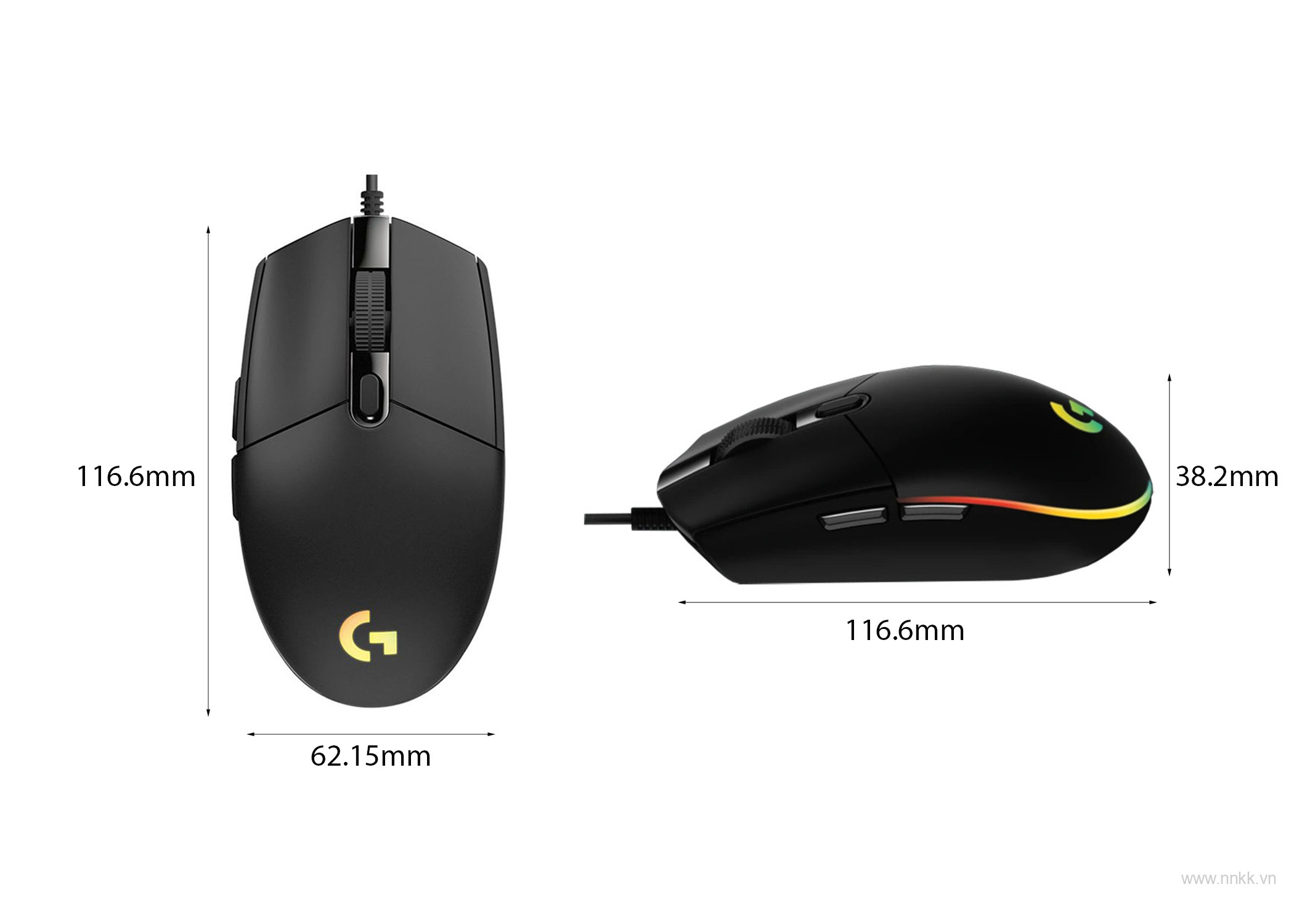 Chuột gaming Logitech G102 Gen2 Lightsync