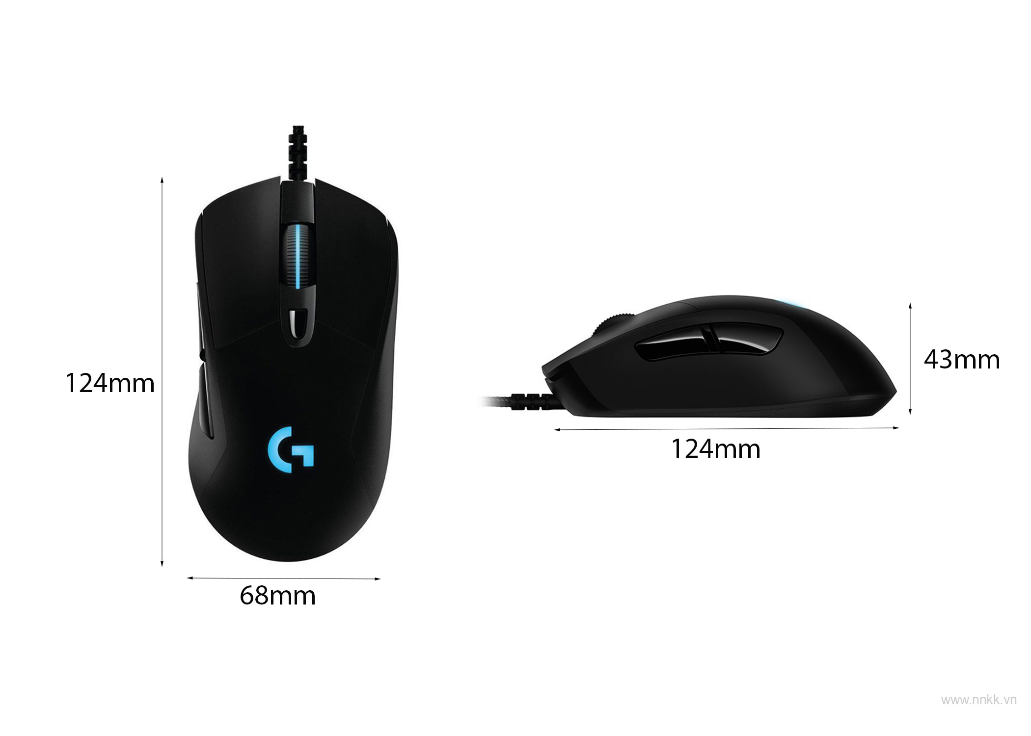 Chuột game Logitech G403 Hero (USB/RGB/Đen)