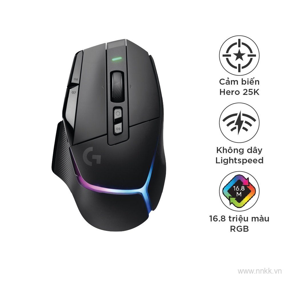  Chuột gaming không dây Logitech G502X Plus, màu đen (910-006164)